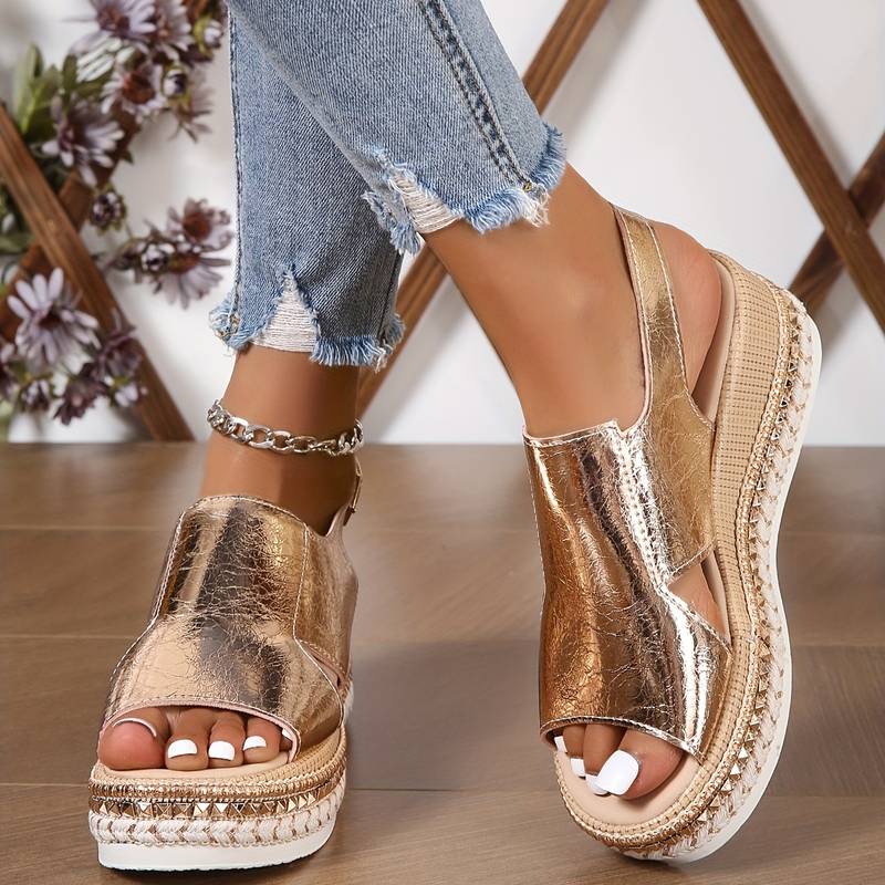 Sandały Damskie Na Słupku | Sandały Na Platformie-Women Sandals-Miloska