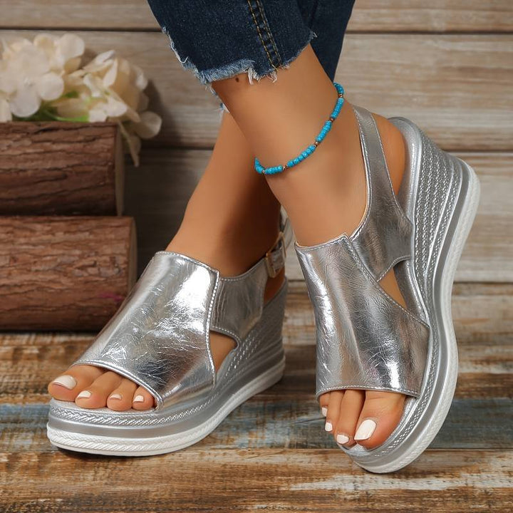 Sandały Damskie Na Słupku | Sandały Na Platformie-Women Sandals-Miloska