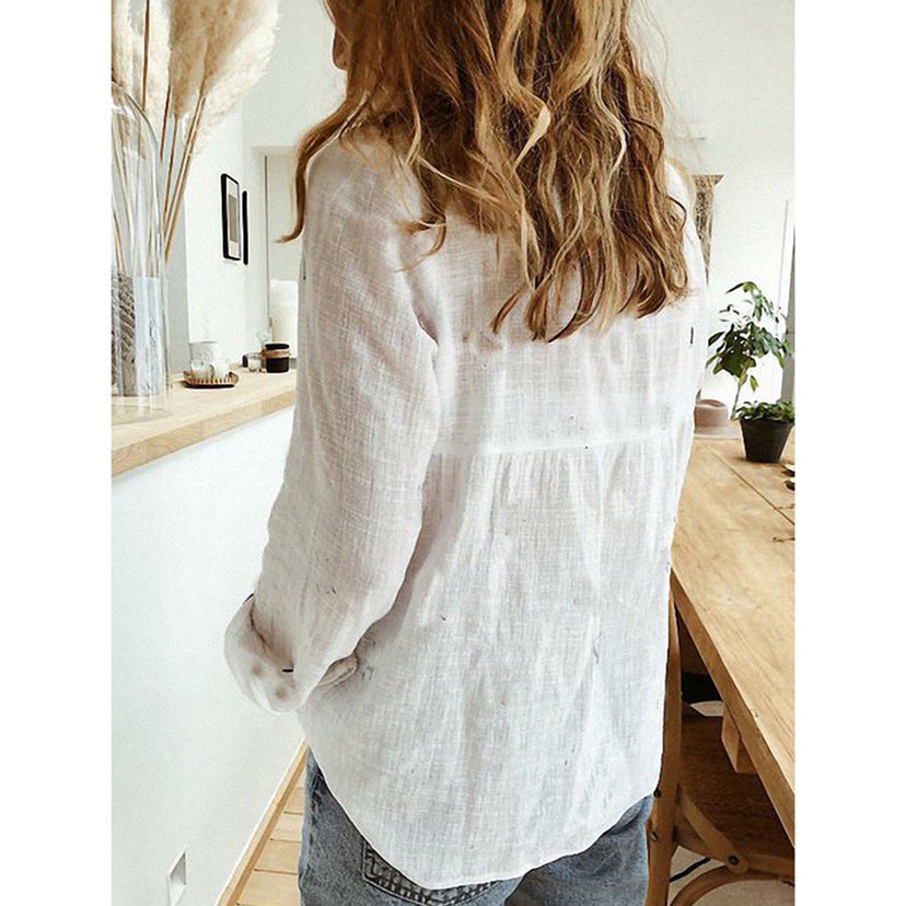 Bluzka Damska | Bluzka Z Długim Rękawem-Women Blouse-Miloska