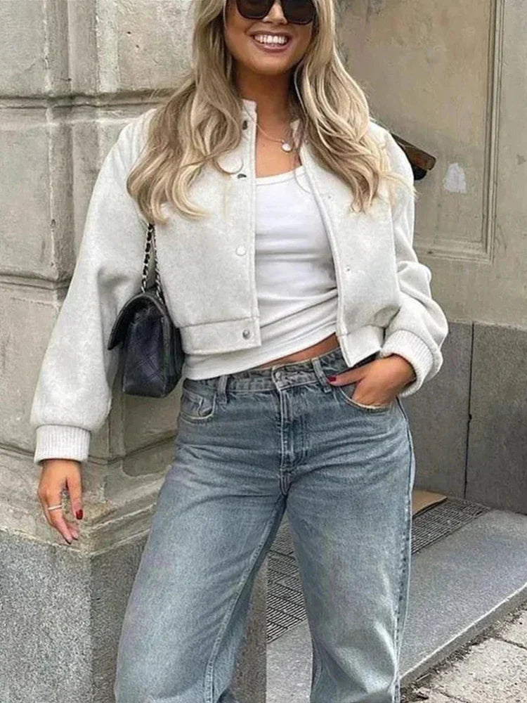 Krótka Kurtka | Bomberka Damska Casual Styl-Women Jacket-Miloska