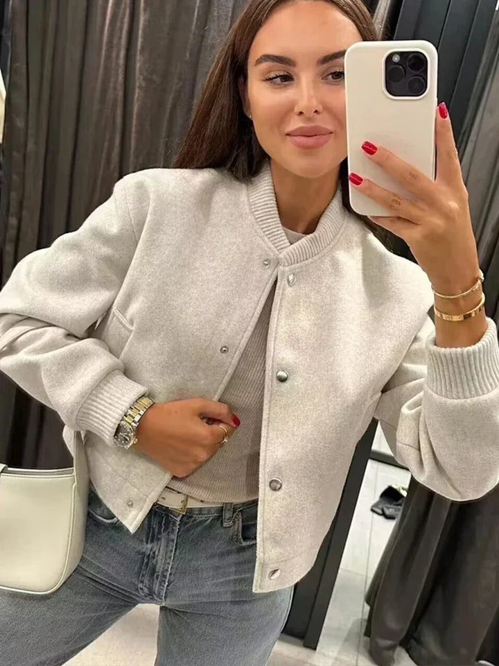 Krótka Kurtka | Bomberka Damska Casual Styl-Women Jacket-Miloska